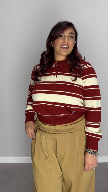 Pull Righetta a polo Rossa AND2517