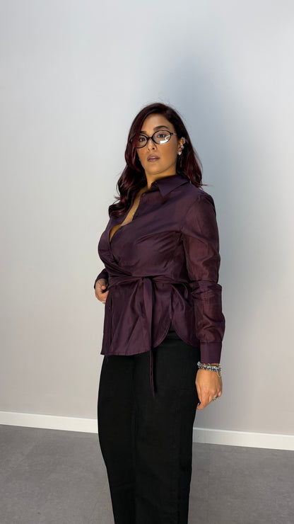 Camicia Lea con fusciacca Prugna Mar66635