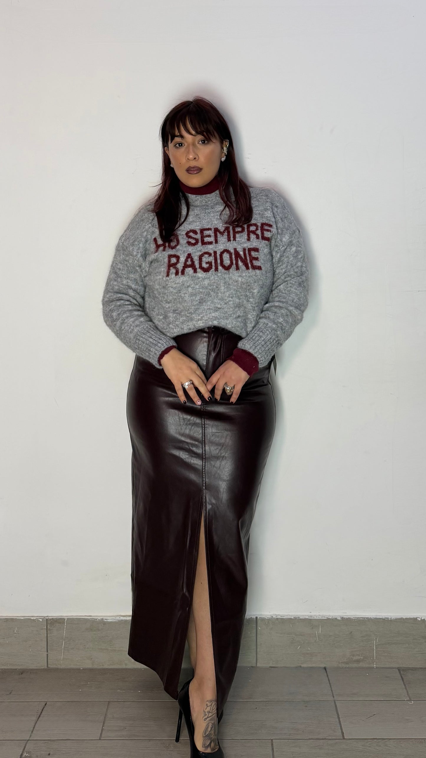 Gonna Bed Romance In Pelle Bordeaux 9150