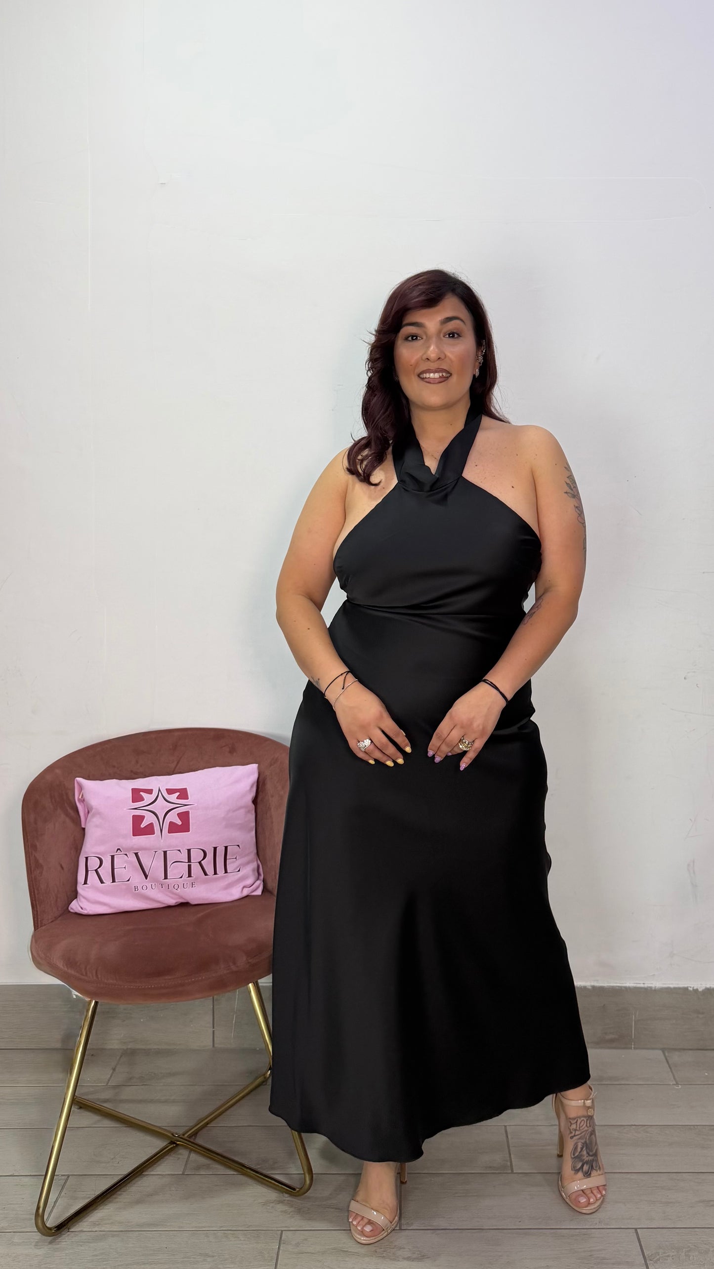 Dress Seta Nero in raso 27597