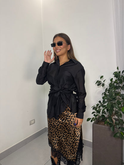 Camicia Lea con fusciacca Nera Mar66635