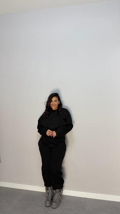 Tuta Cleo Felpata Nera 43770/784