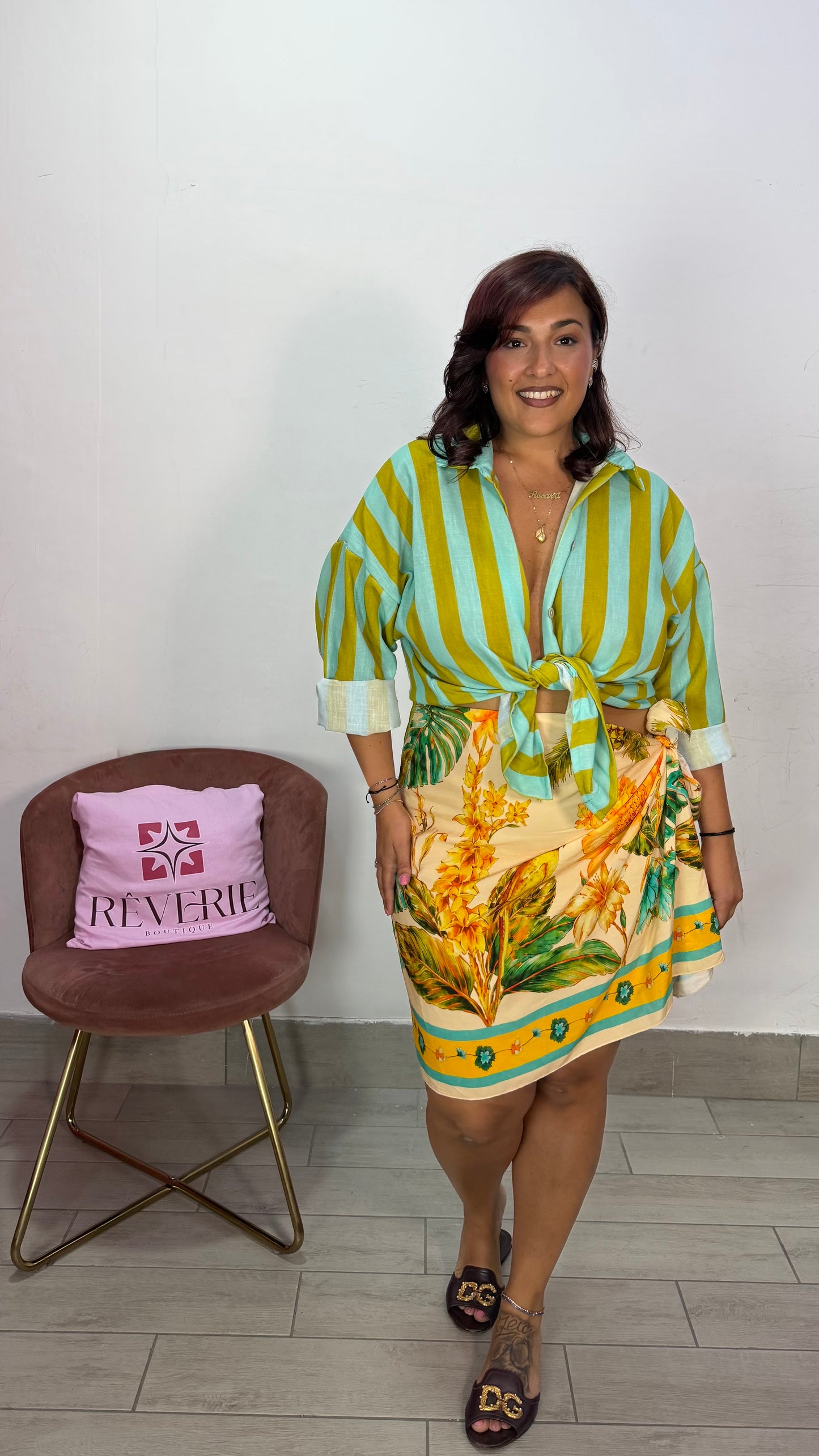 Gonna Aloha Pareo foglie tropicali 30296