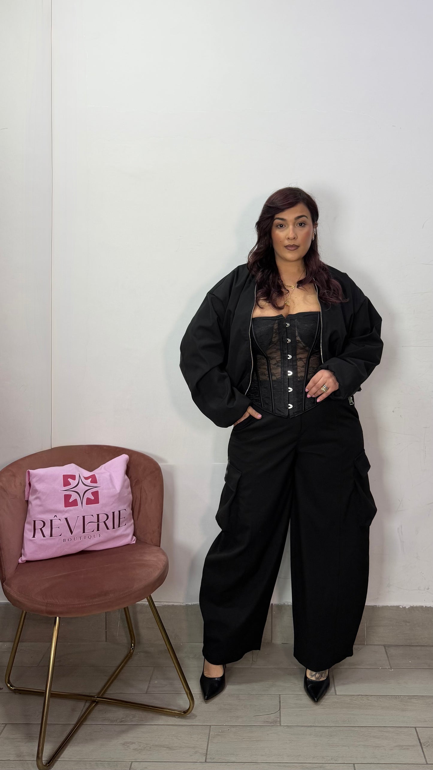 Pantalone Cargo Atlas Nero in tessuto 6888