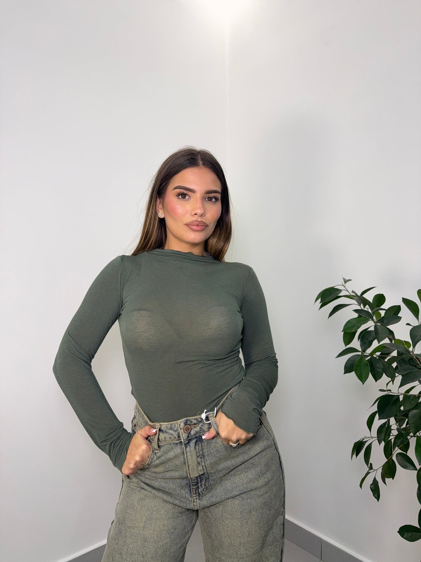 Shirt Velatissime Cashmere verde 28150