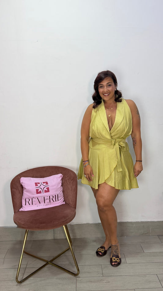 Dress Katya Senape a portafoglio 7064