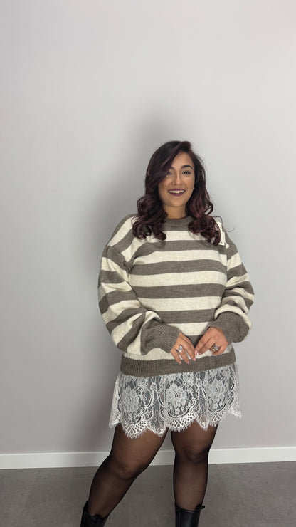 Maxi Pull Adele Soft Fango 25892