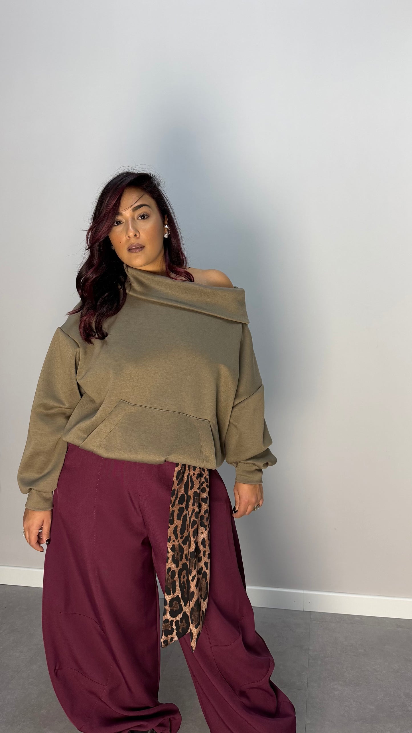 Felpa Perla Fango Felpata 97037