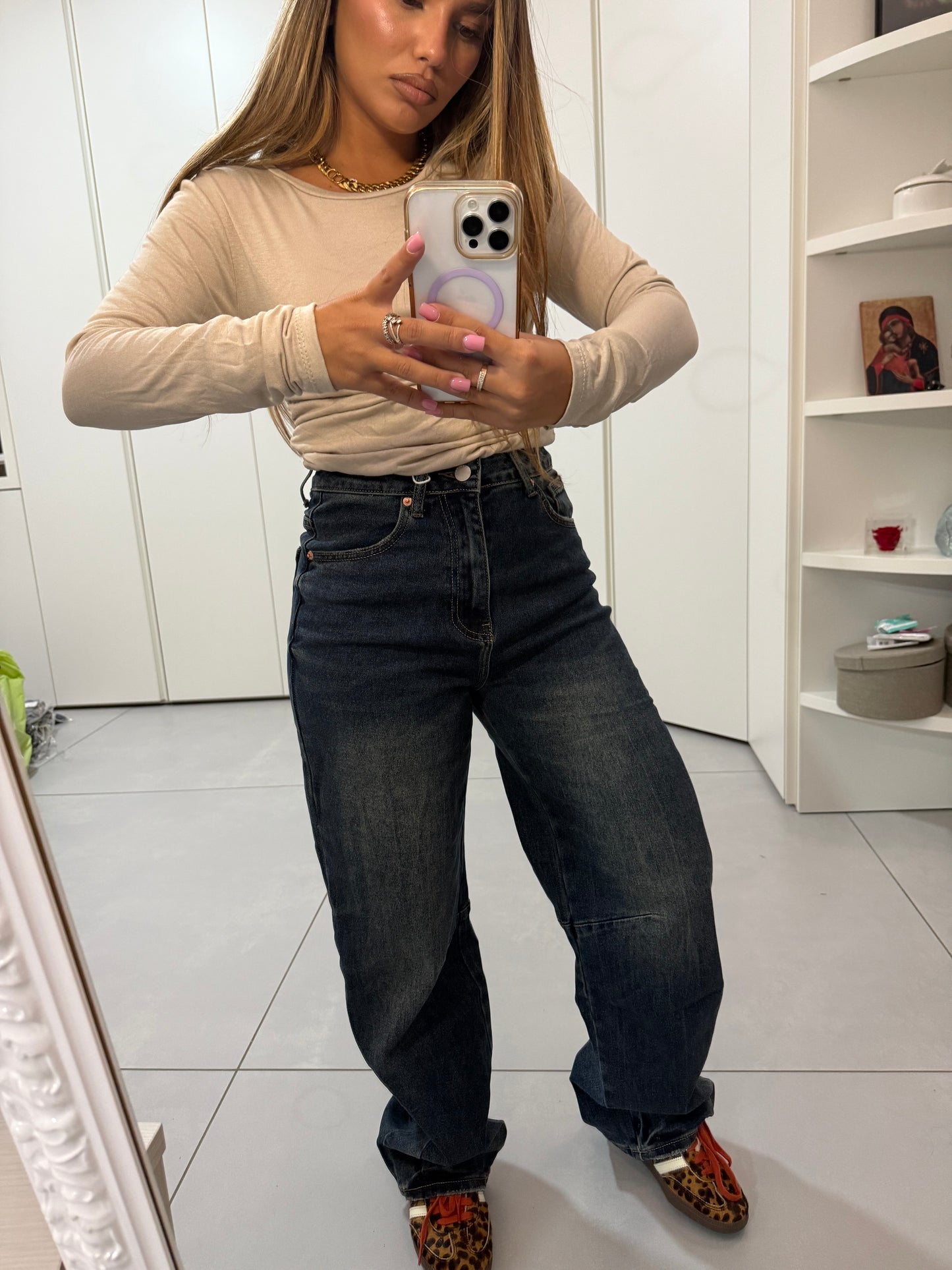 Jeans Sfumato beige Y359