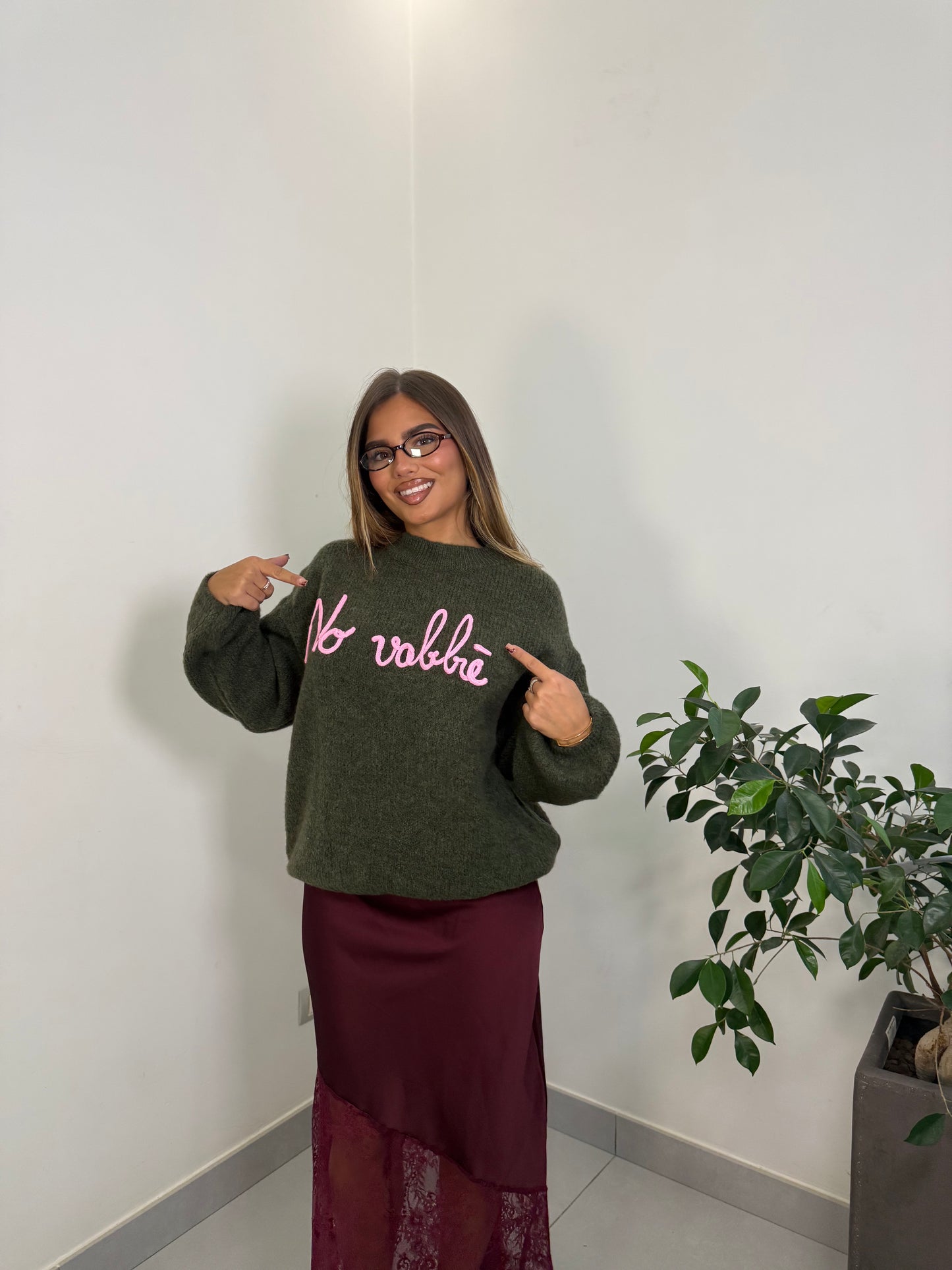 Maglioncino No Vabbè Verde Militare DS2702