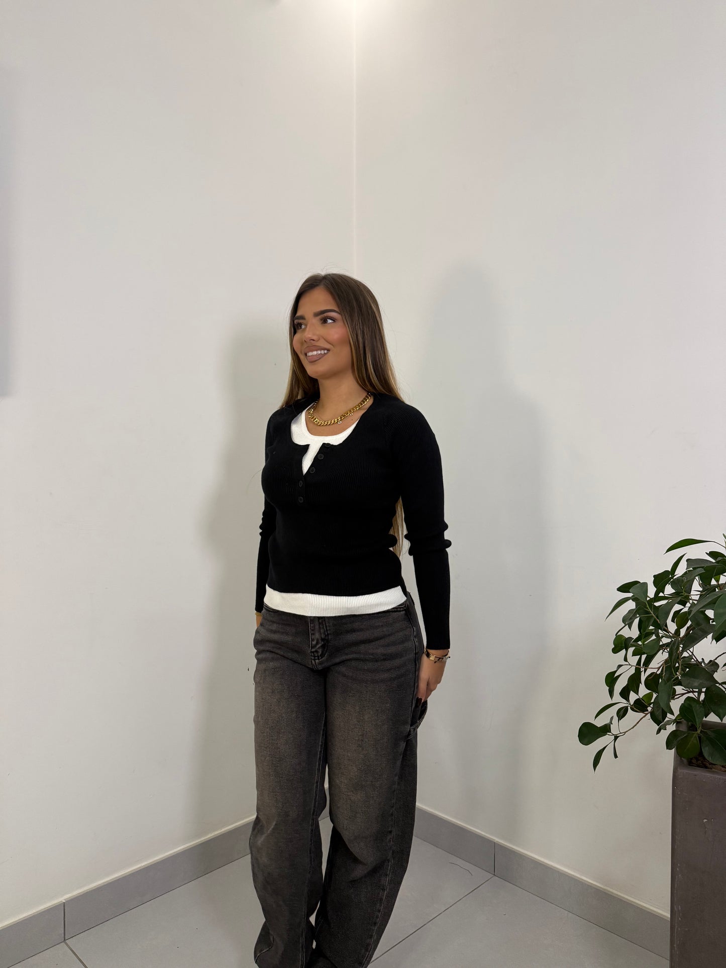 Maglioncino dual soul nero 1516