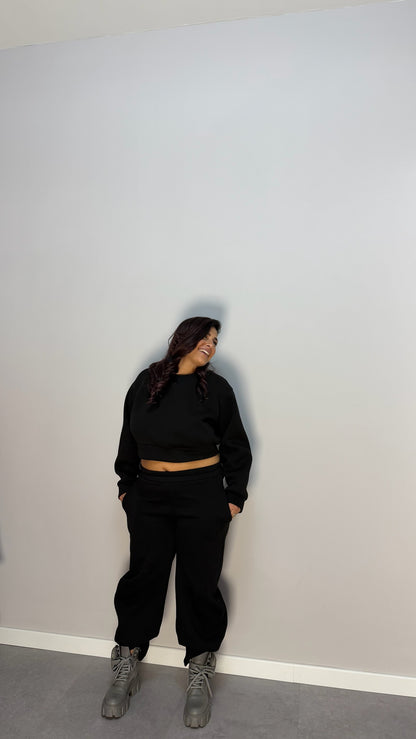 Tuta Cleo Felpata Nera 43770/784