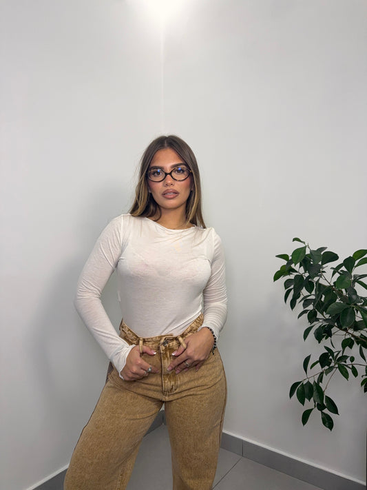 Shirt Velatissime scollo a barca Bianca 37981