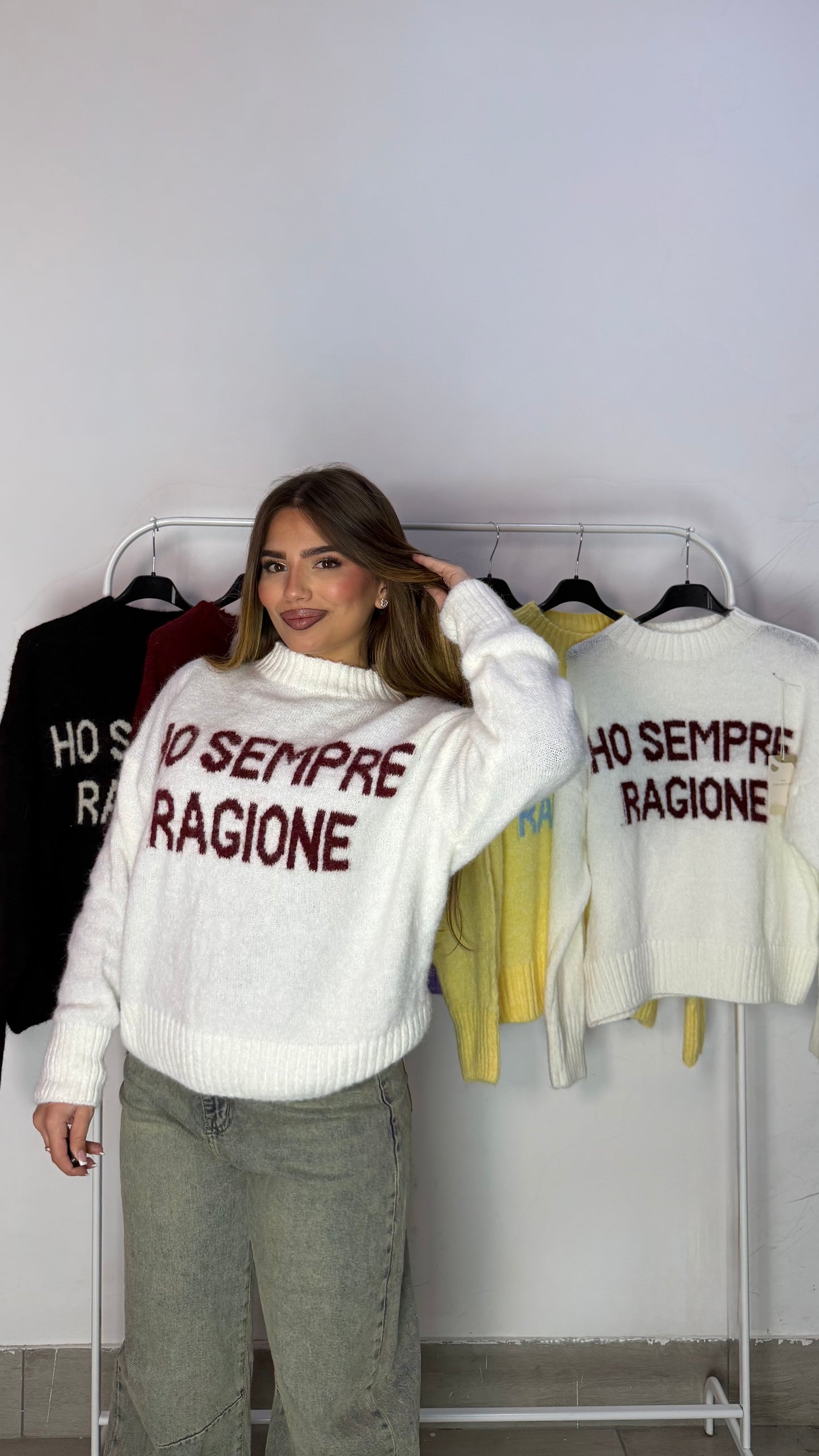 Maglioncino Ho Sempre Ragione Bianco 3071