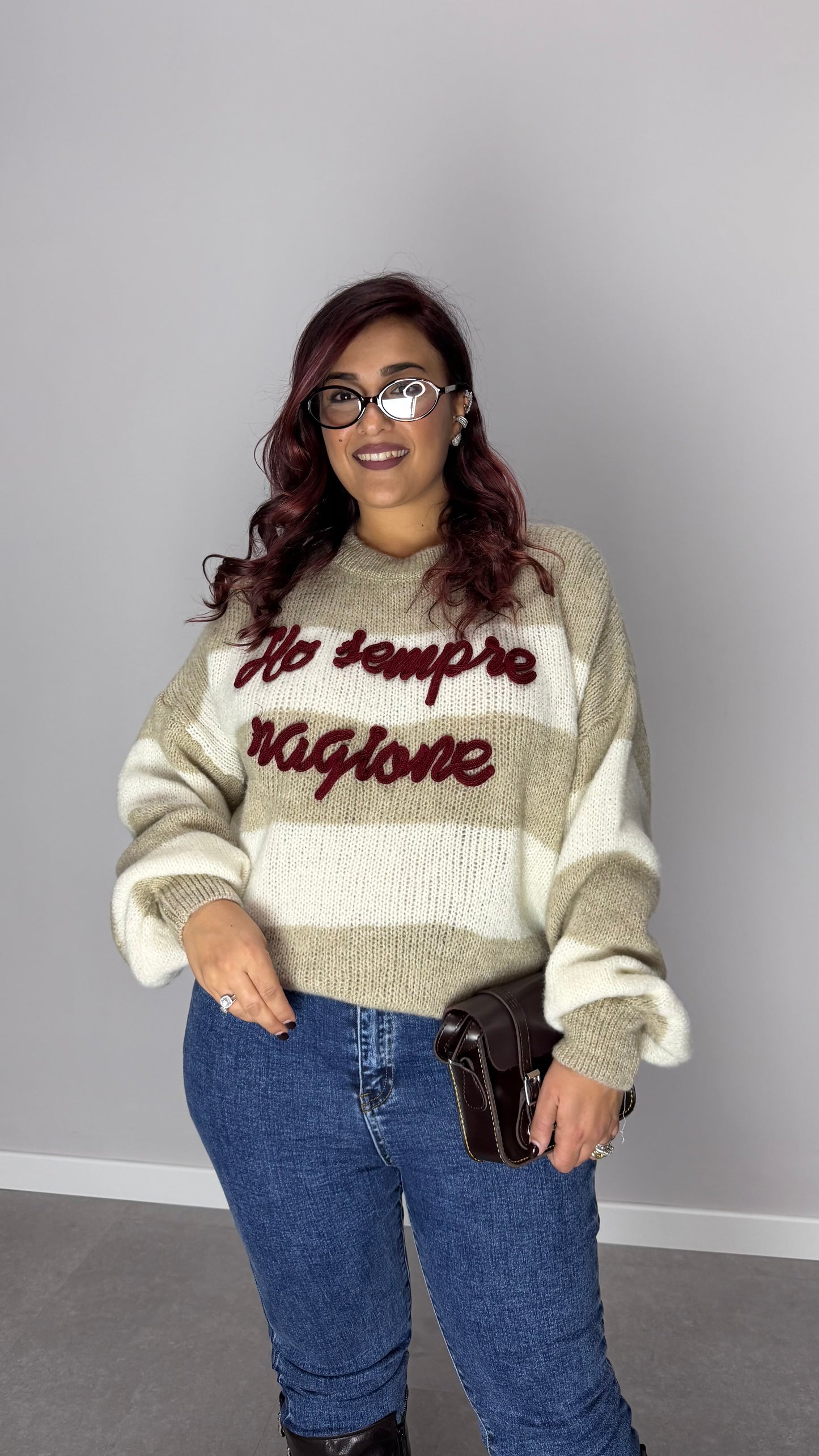 Maglioncino Ho sempre ragione Beige Ds3130