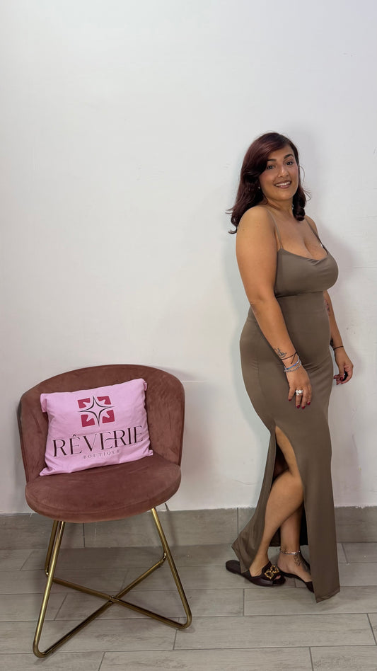 Dress Lisa Fango in Lycra con drappeggio 16724