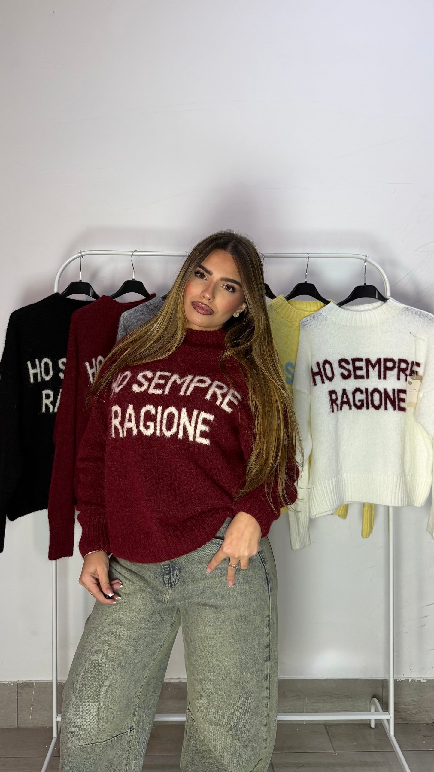 Maglioncino Ho Sempre Ragione Bordeaux 3071