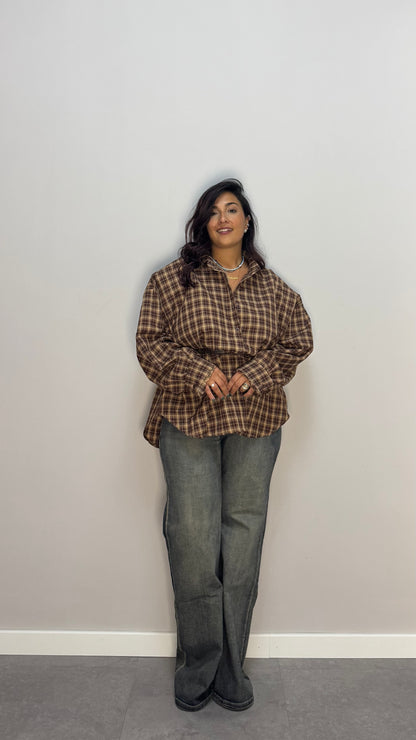 Jeans Palazzo Tabacco Premium Quality M2270-3