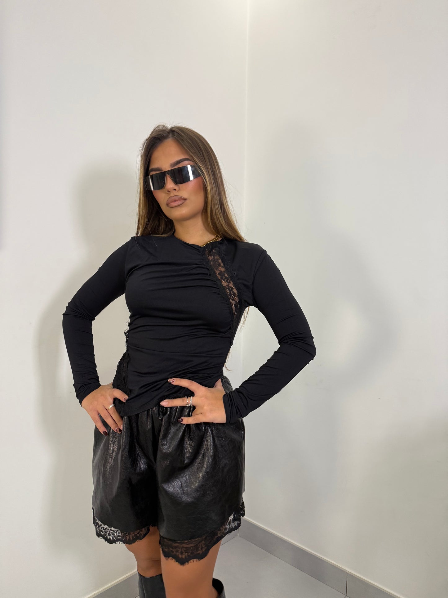 Pantaloncino black kisses 2634P