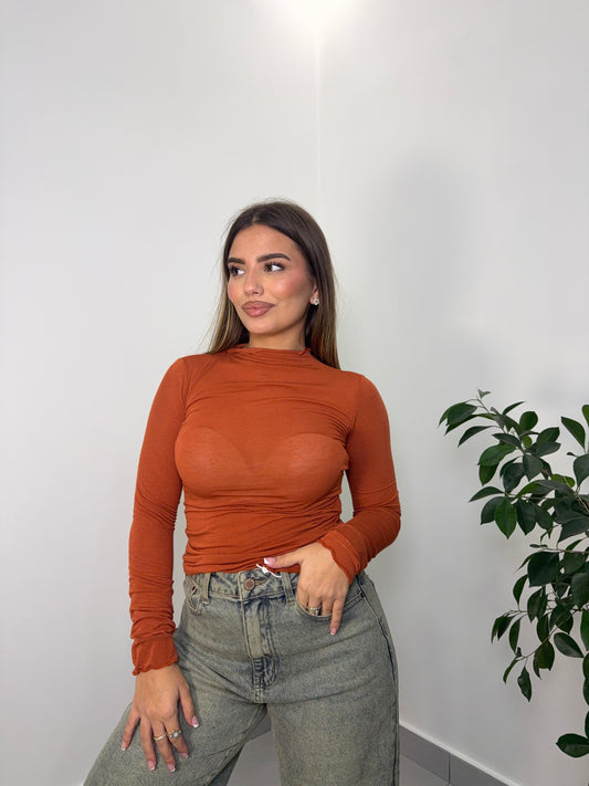 Shirt Velatissime Cashmere Ruggine 28150