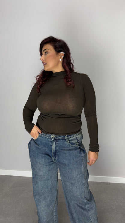 Shirt Velatissime Cashmere Marrone 28150