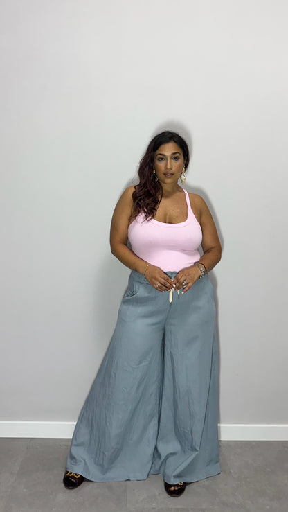 CANOTTA SCOLLO AMERICANA rosa