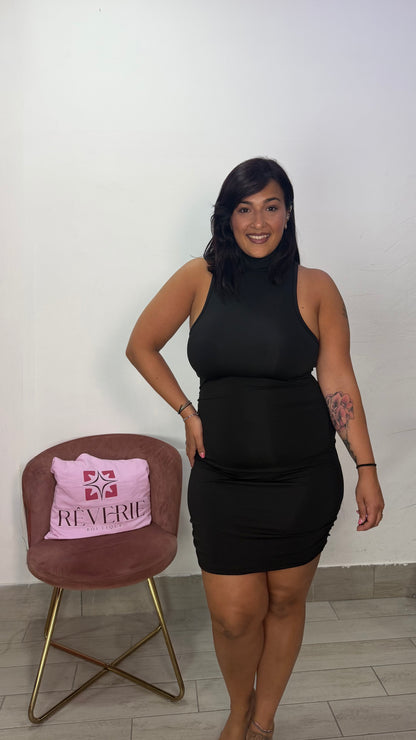 Dress Valeria Nero in Lycra VL44