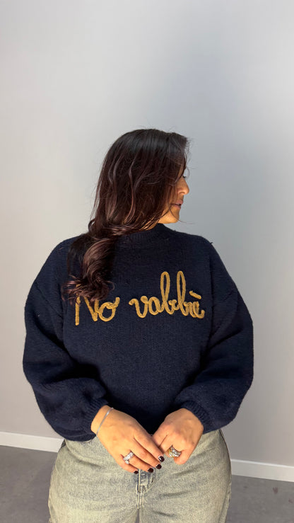 Maglioncino No vabbè blu 2702