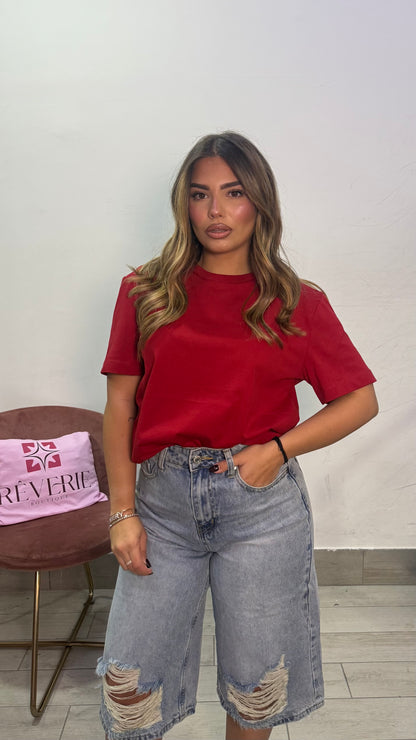 T-Shirt Essenzial Rossa mezza manica by Lumina L8869