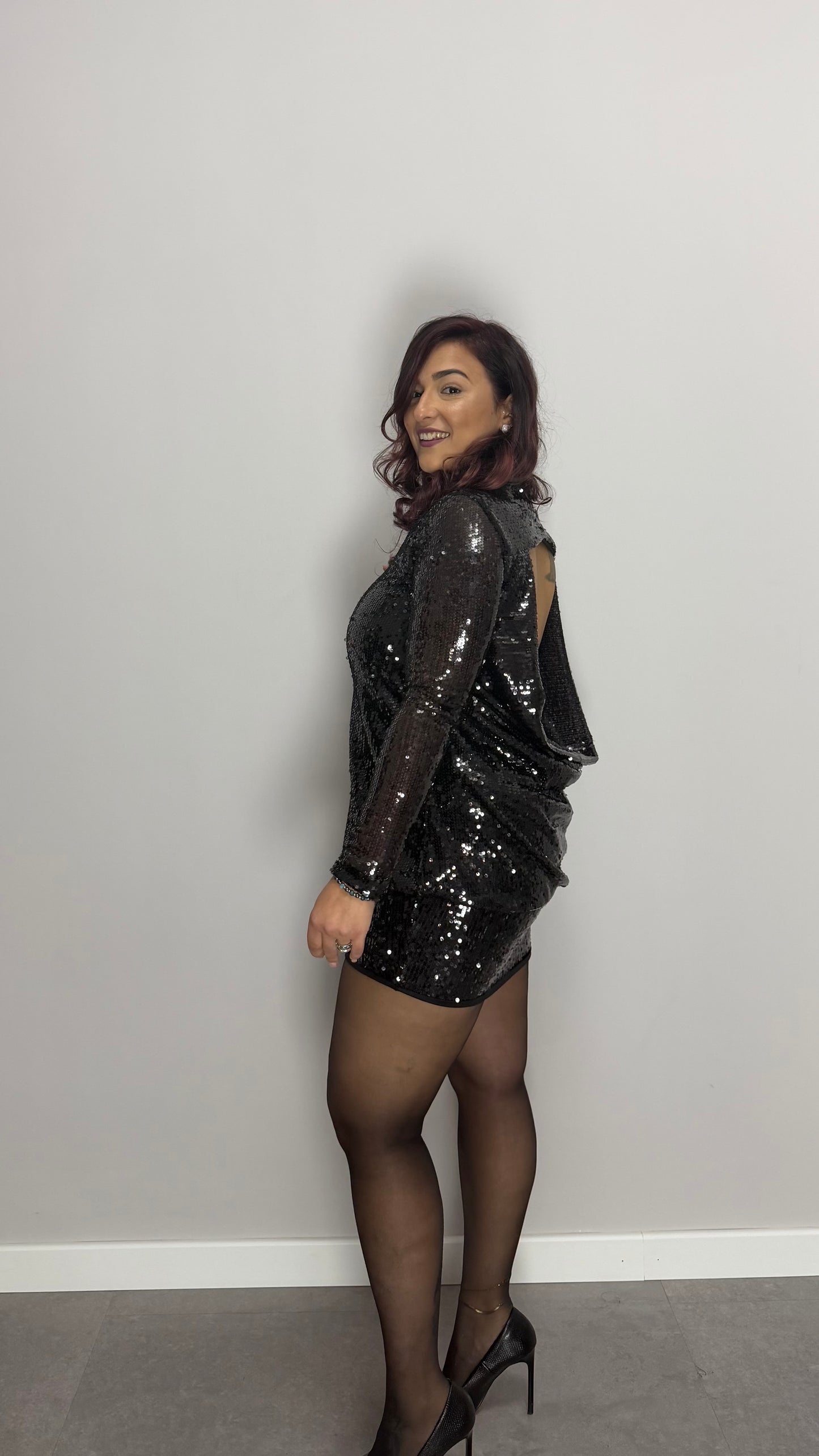 Dress Let’s Party Nero con Paillettes 251009