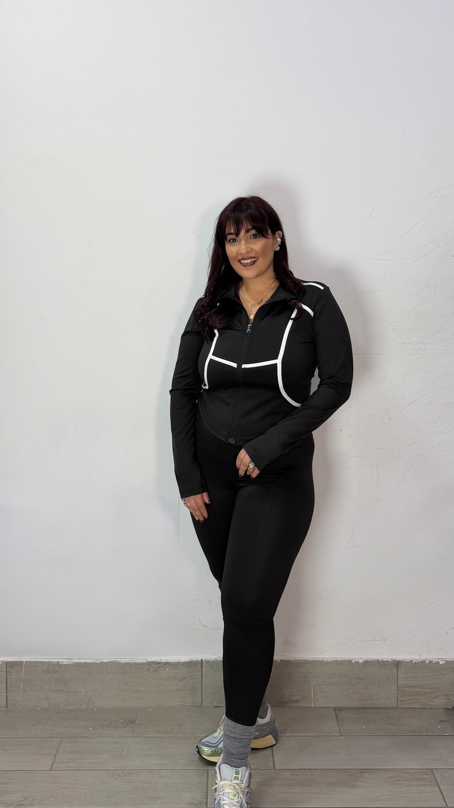 Coordinato Set Run in Lycra Nero RTT59279
