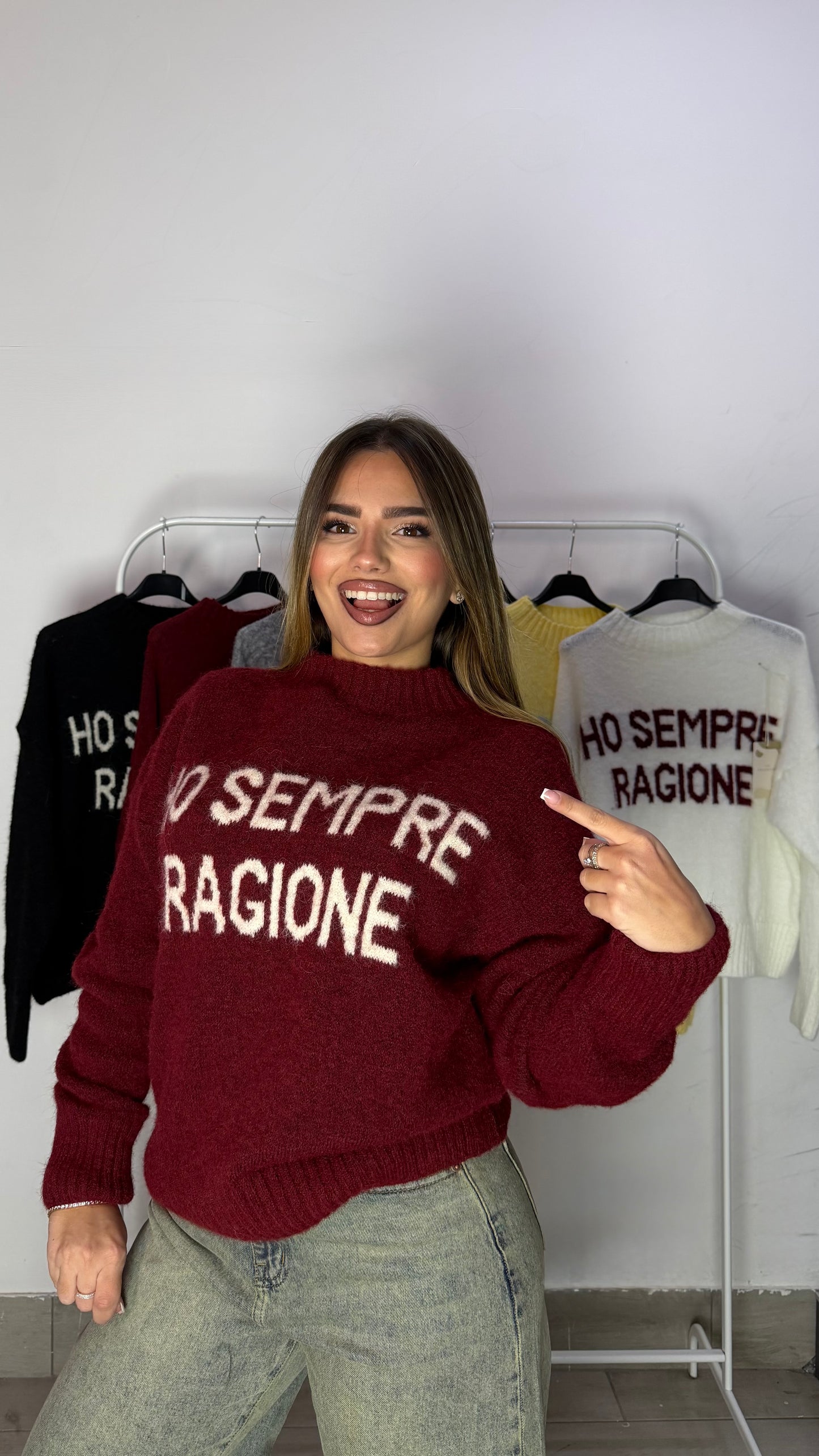 Maglioncino Ho Sempre Ragione Bordeaux 3071