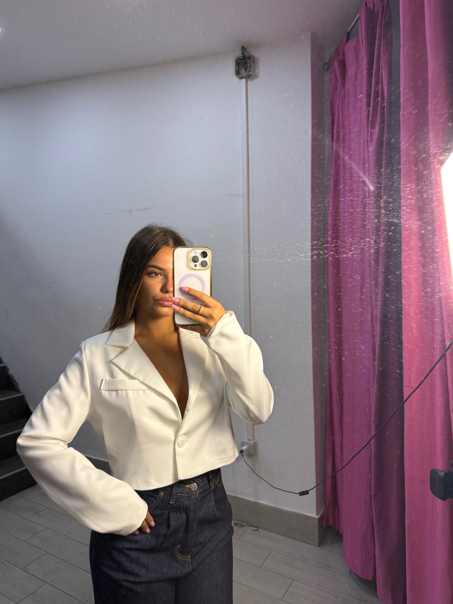 giacca cromo bianca 13145