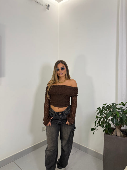 Top elise marrone 6261