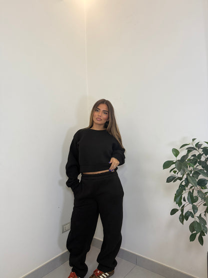 Tuta Cleo Felpata Nera 43770/784