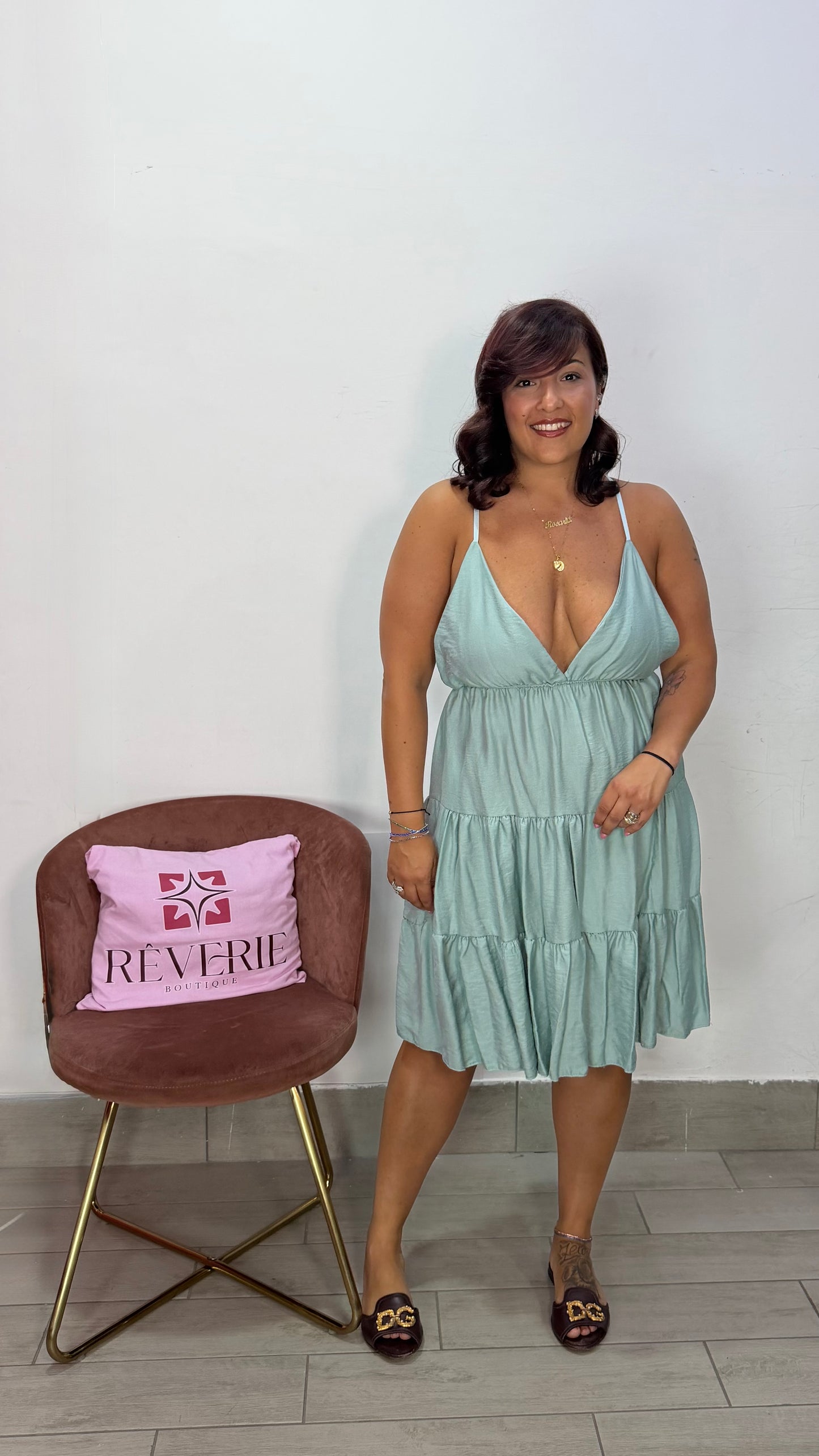 Dress Onda Mini Verde 31102