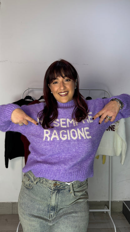 Maglioncino Ho Sempre Ragione Viola 3071