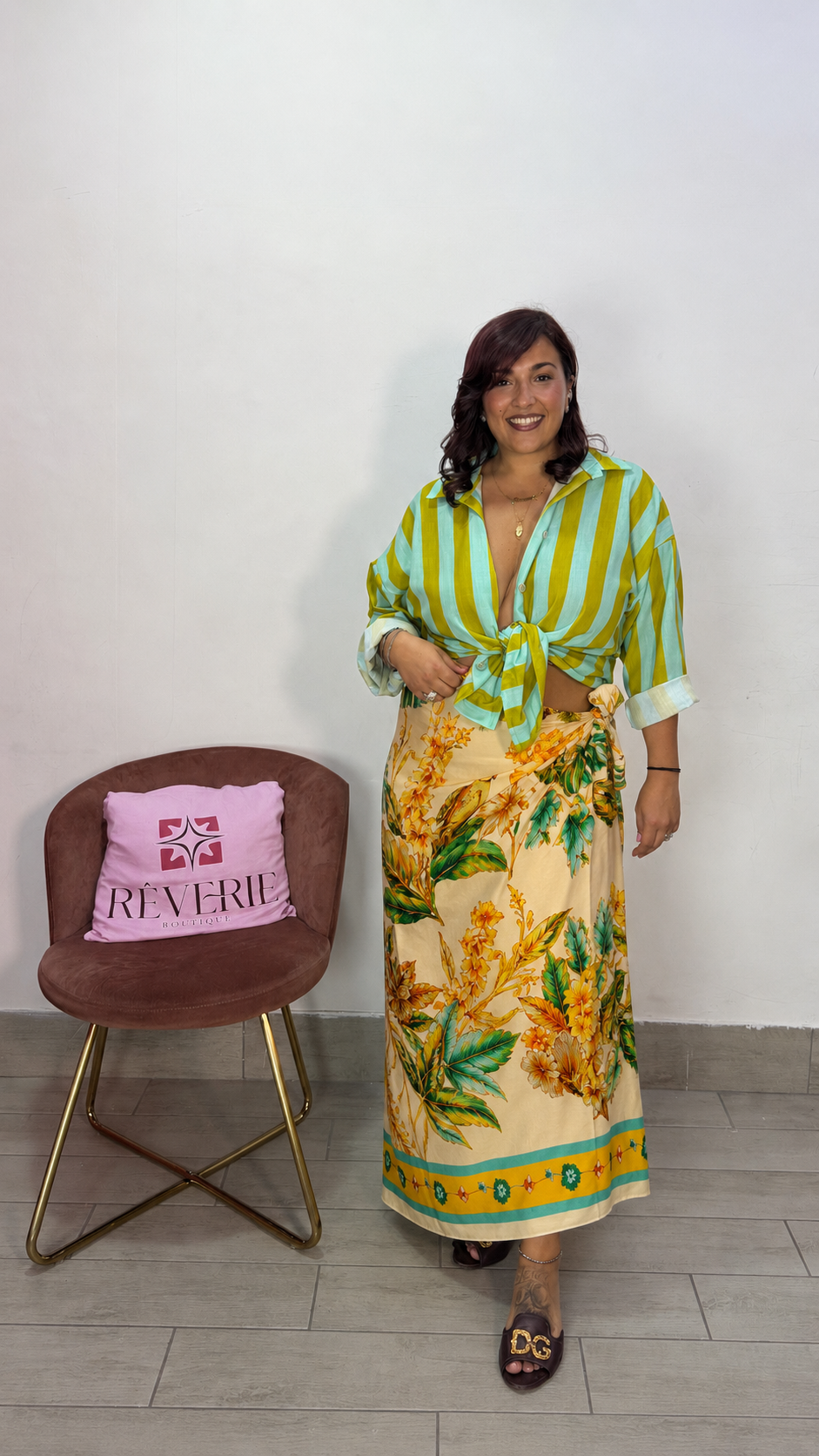 Gonna Aloha Lunga Foglie tropicali 30290