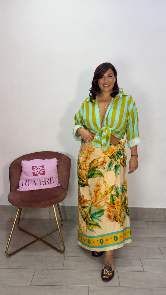Gonna Aloha Lunga Foglie tropicali 30290
