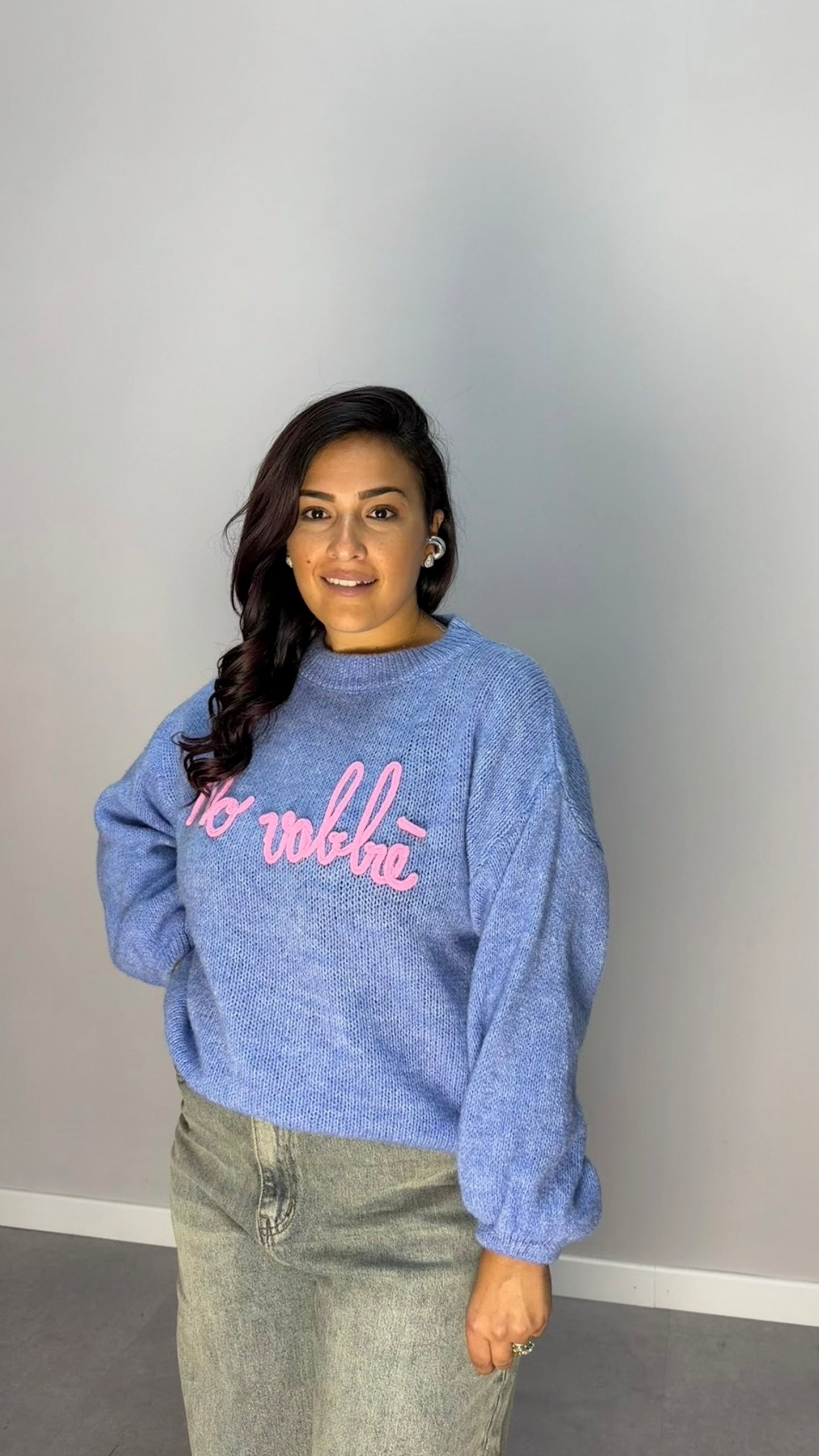 Maglioncino No vabbè azzurro 2702