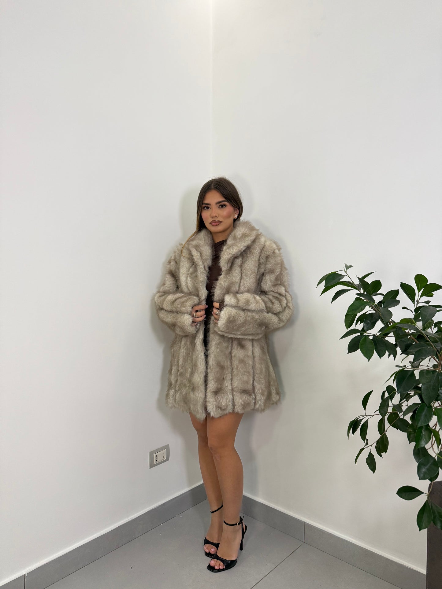 Ecofur Etta Long Marrone top quality 68348