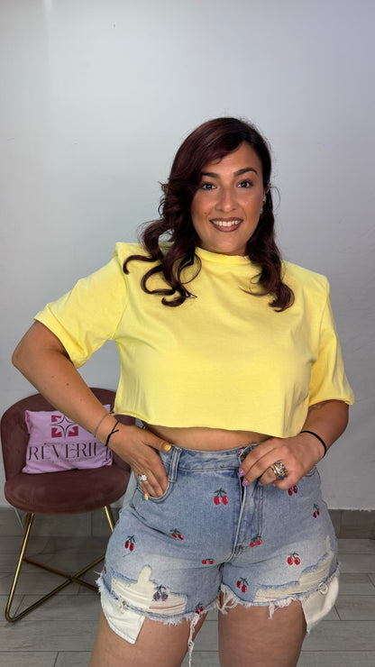 Maglia Assia Crop con spalline 1906