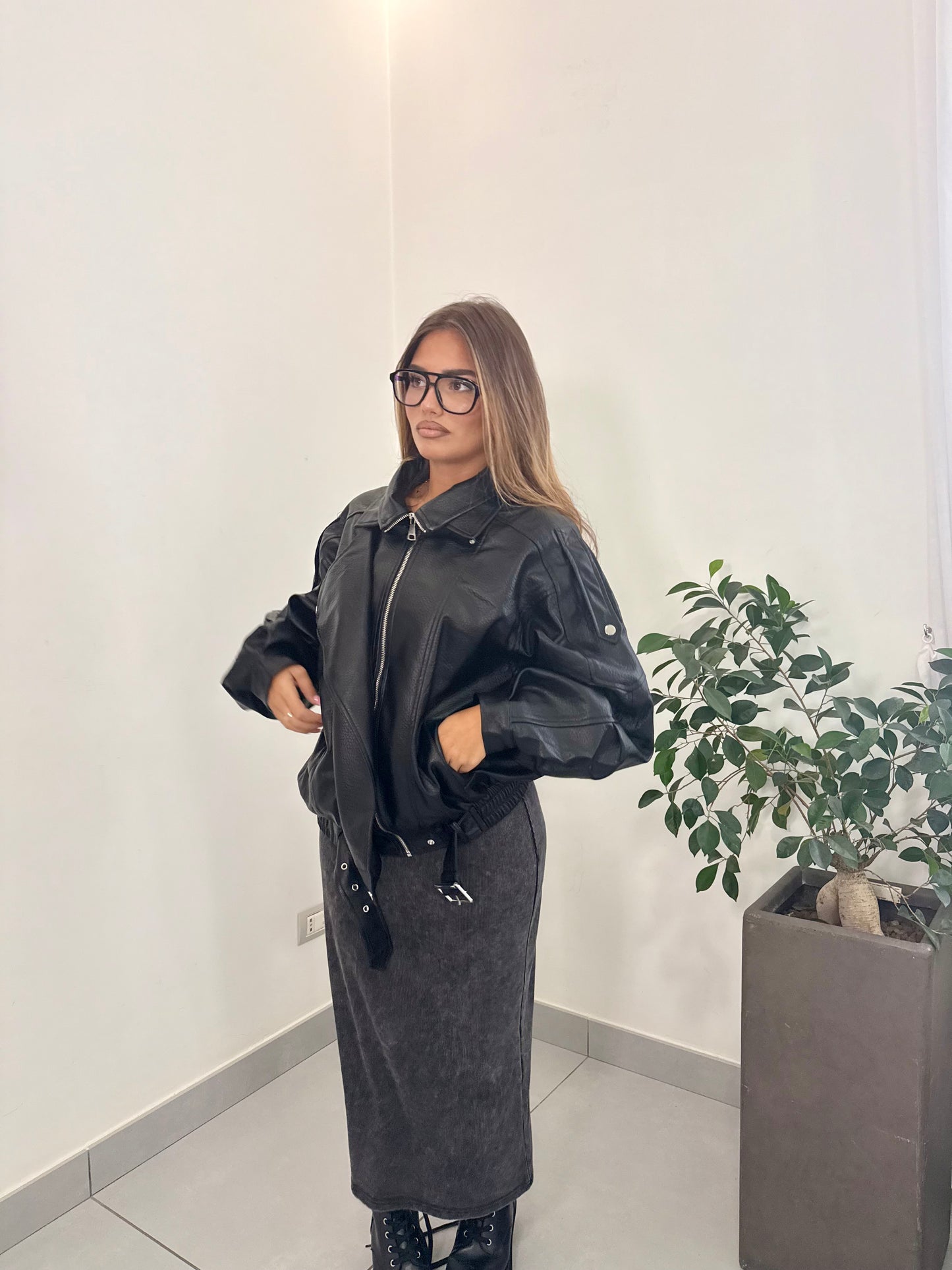 Giacca BikerBlack 2887