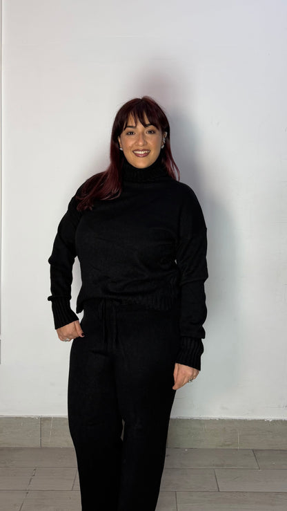 Coordinato Lovely 2.0 Nero in lana AL016