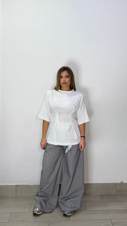 Pantalone Robbie Grigio con cintura FO14