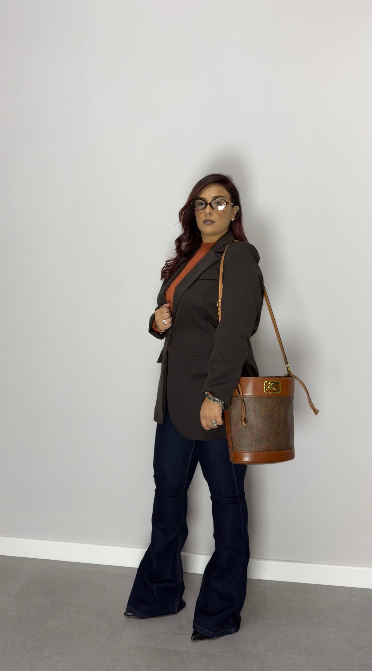 Giacca Moné Marrone un bottone M11035