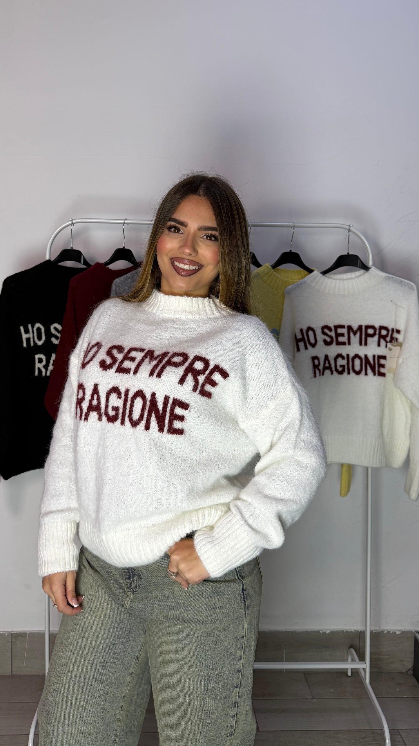 Maglioncino Ho Sempre Ragione Bianco 3071