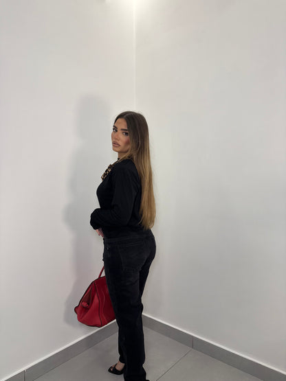 Jeans MonoColor Black T776