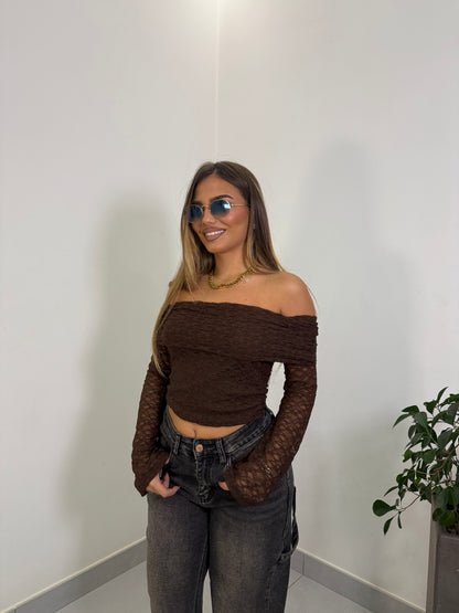 Top elise marrone 6261