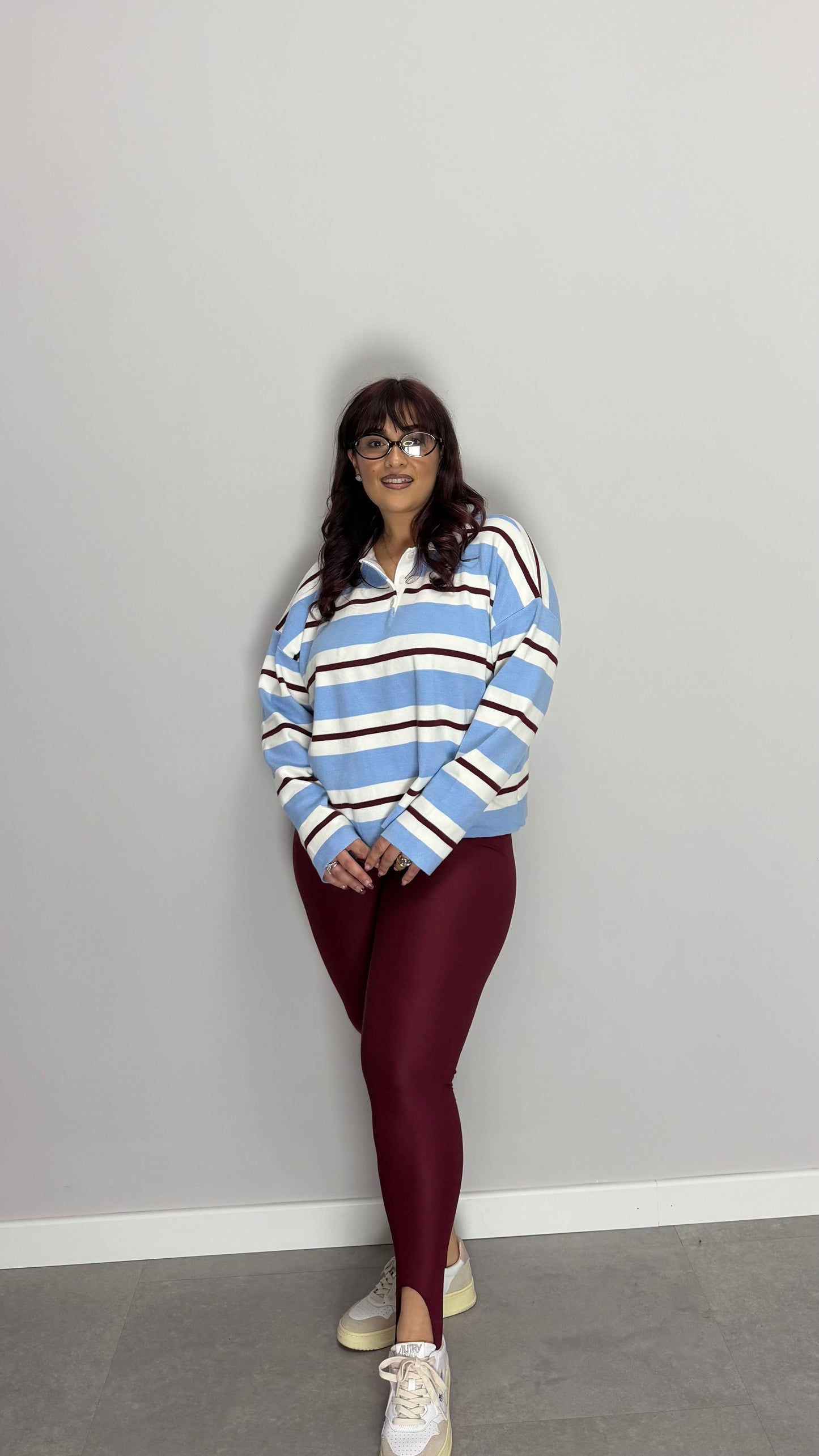 Leggings in Lycra con Ghette bordeaux 6136